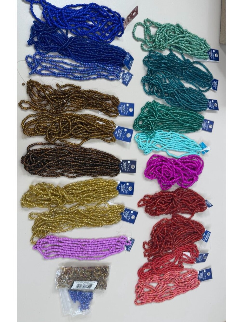 Blue Moon Glass Seed Beads (19 Strand Lot) -All Colors-3 Lbs New